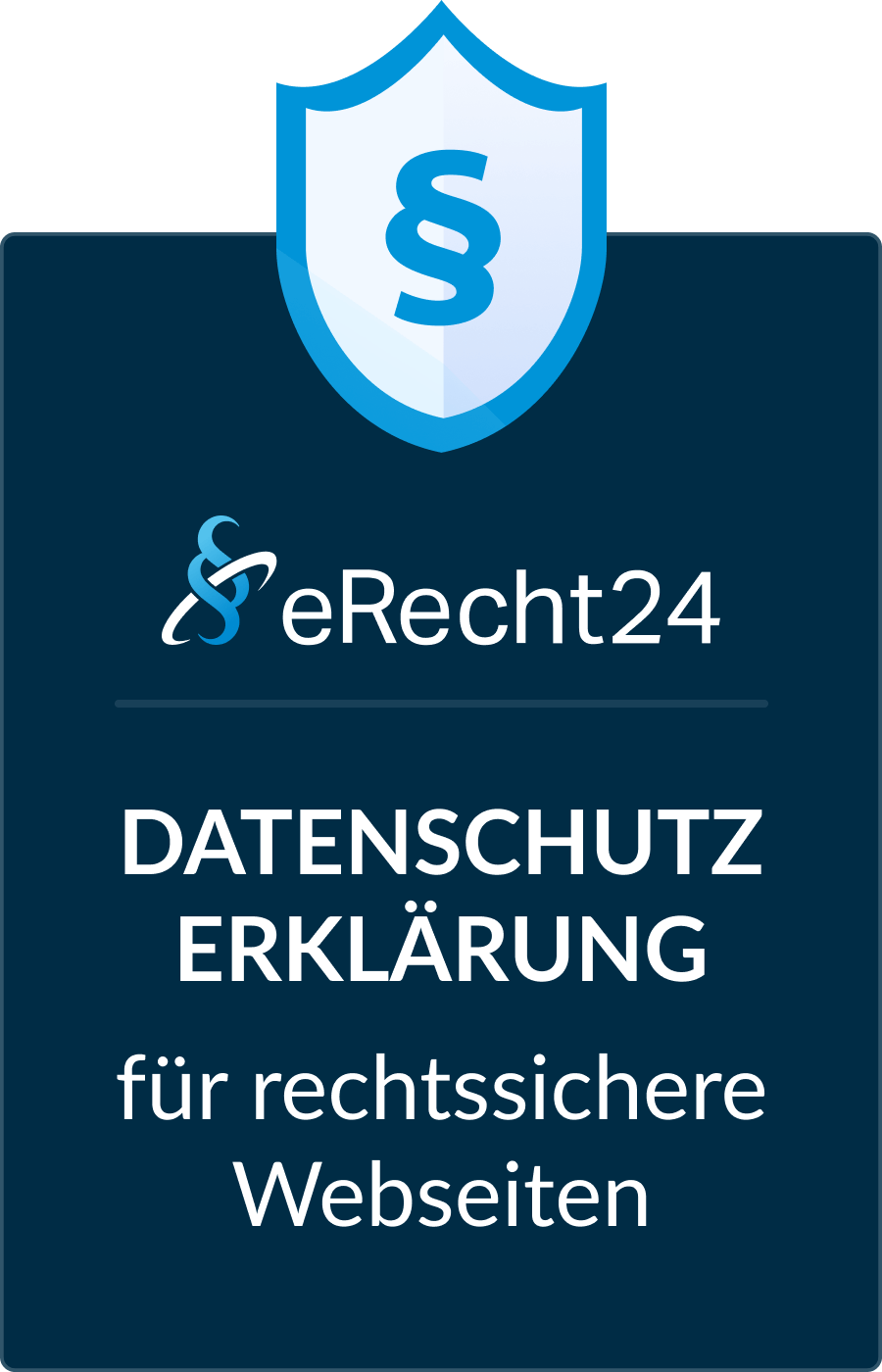 eRecht24 – Siegel Datenschutz eRecht24 - Siegel Datenschutz