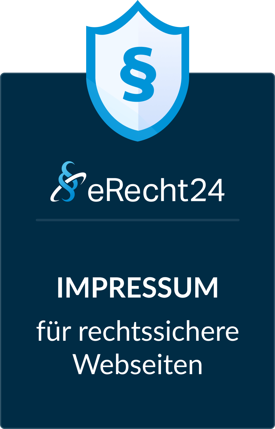eRecht24 - Siegel - Impressum